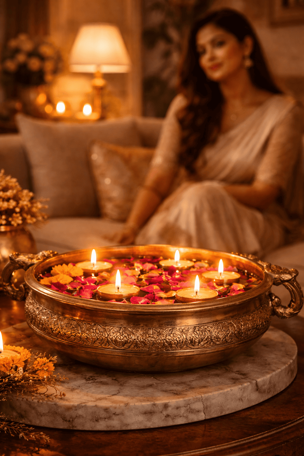 Traditional urli candle